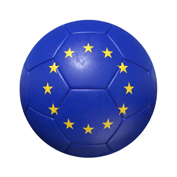 Євро Європа Європейський футбольний м'яч з національного прапора — стокове фото