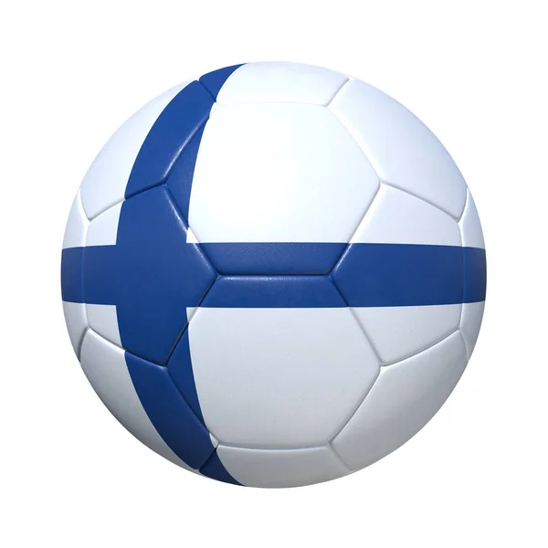 Μπάλα ποδοσφαίρου Φινλανδίας με εθνική σημαία — Φωτογραφία Αρχείου