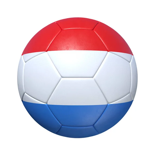 Ballon luxembourgeois de football avec drapeau national — Photo