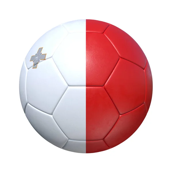 Malta Bola de futebol maltês com bandeira nacional — Fotografia de Stock