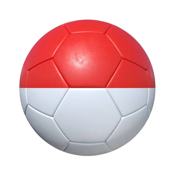 Balón de fútbol de Mónaco con bandera nacional — Foto de Stock