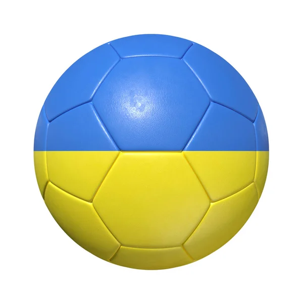 UA Ukraine Balle de football ukrainienne avec drapeau national — Photo