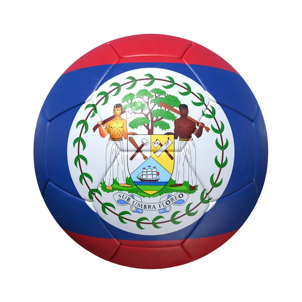 Belize Belizean voetbal met nationale vlag — Stockfoto