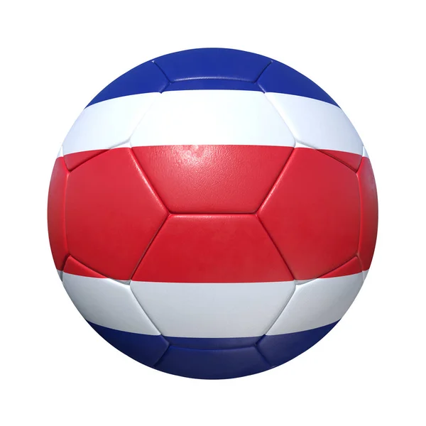 Balón de fútbol de Costa Rica con bandera nacional — Foto de Stock