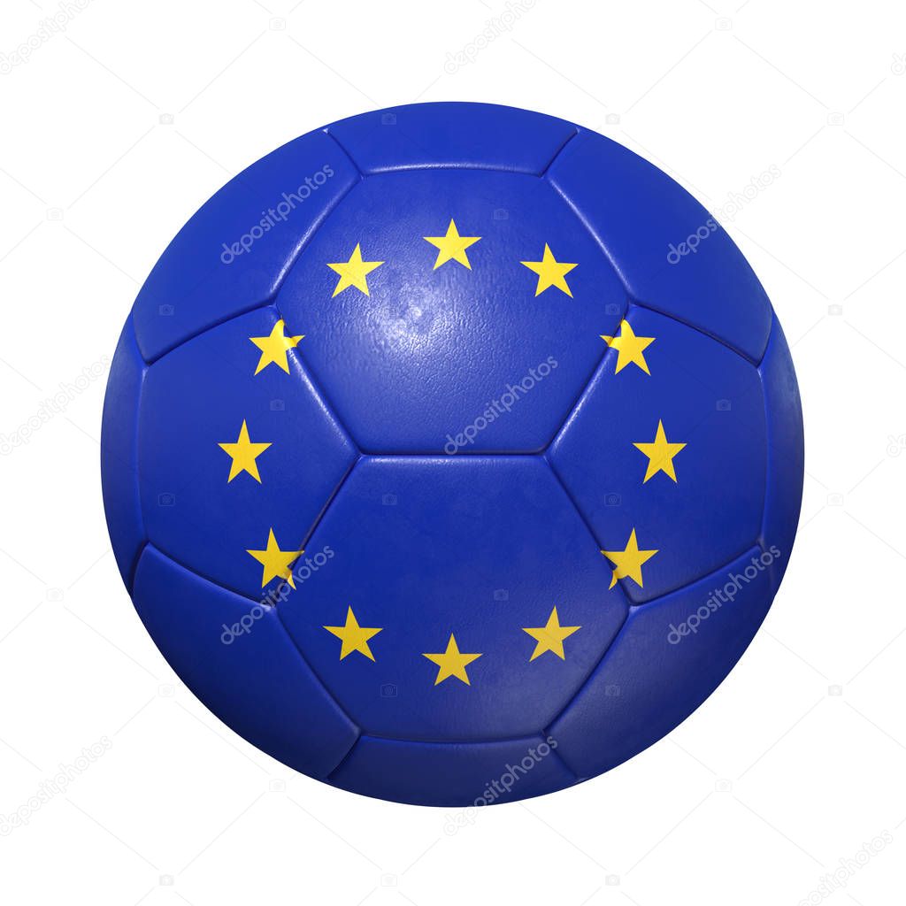 Euro Europe European soccer ball with national flag