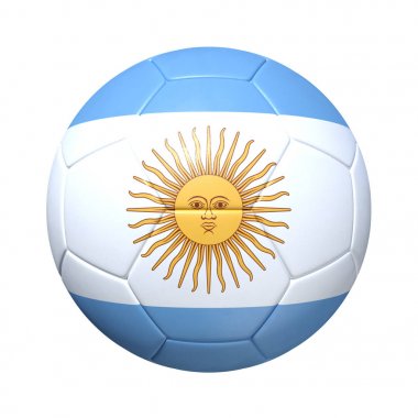 Arjantin Arjantin futbol topu ile ulusal bayrak