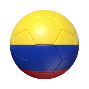 Kolombiya Kolombiyalı futbol topu ile ulusal bayrak