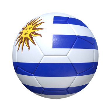 Uruguay Uruguaylı futbol topu ile ulusal bayrak