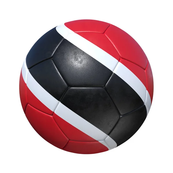 Долар Тринідаду і Тобаго футбольний м'яч з національного прапору — стокове фото