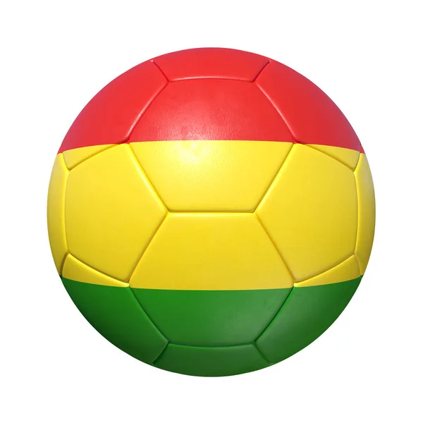 Bolivianska Bolivia fotboll med flagga — Stockfoto