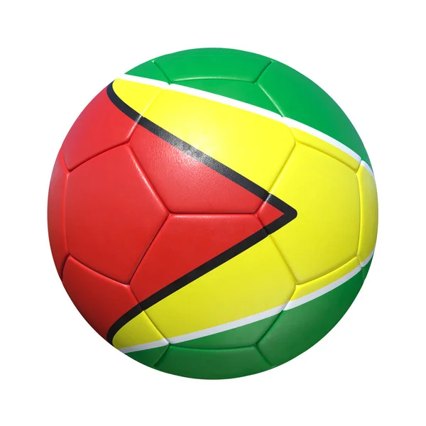 Guyana Guyanese voetbal met nationale vlag — Stockfoto