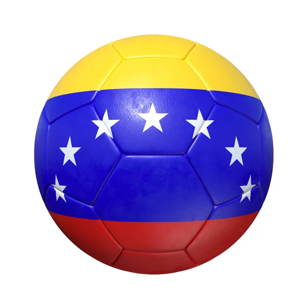 Venezuela Balón de fútbol venezolano con bandera nacional —  Fotos de Stock