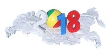 Kongo Kongolu eski bayrak futbol ile yazılı 2018, m top