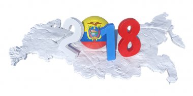 bir Ekvador Ekvator ile yazılı 2018 futbol topu hangi la bayrak.
