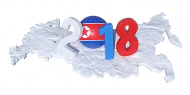 Kore Kore dili ile yazılmış 2018 futbol topu hangi koydu dow bayrak.