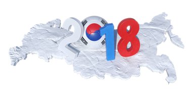 bir Güney ile yazılı 2018 Kore Güney Kore bayrağı futbol topu wh