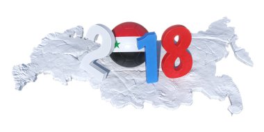 hangi bir Suriye Suriye eski bayrak futbol topu ile yazılı 2018