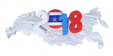 bir Tayland Tayland ile yazılı 2018 hangi bayrak futbol topu yapmak