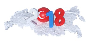 d yatırılır bir Türkiye'de Türk Bayrağı Futbol topu ile yazılı 2018