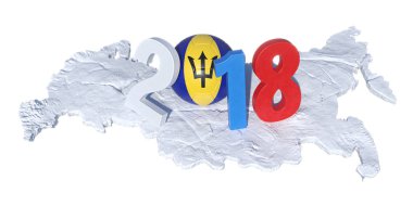 Barbados Barbadoslu ile yazılı 2018 futbol topu hangi la bayrak.