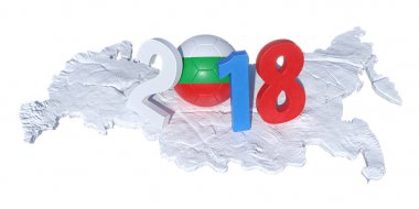 Bulgaristan Bulgaristan ile yazılı 2018 futbol topu hangi la bayrak.