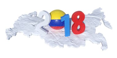 bir Kolombiya Kolombiyalı yazılı 2018 futbol topu hangi la bayrak.