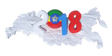 bir Etiyopya Etiyopya ile yazılı 2018 futbol topu hangi la bayrak.