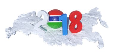 d yatırılır Gambiya Gambiya bayrak futbol topu ile yazılı 2018