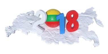 2018 bir Litvanya Litvanya ile yazılı bayrak futbol topu hangi 