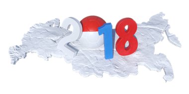 ortaya konan bir Monaco bayrağı futbol topu ile t üzerinde yazılı 2018