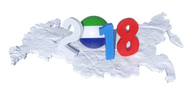 bir Sierra Leone bayrak futbol ile yazılı 2018 hangi koydu dow top