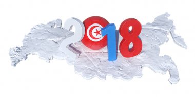 2018 bir Tunus Tunus Tunus ile yazılı bayrak futbol topu hangi