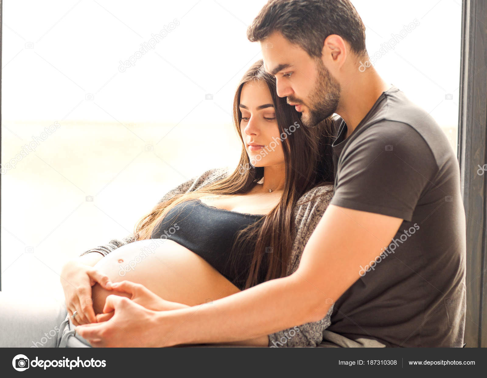 Couple In Love Pregnant Cuddling Waiting For Baby Stock Photo By C Osons163 Couple In Love Pregnant Cuddling Waiting For Baby Stock Photo By C Osons163