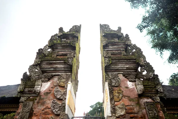 Gates of good and evil near holy sources in bali