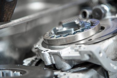 Mekanik yüksek basınçlı dizel pompa demonte. Bileşenleri mekanizması. Dizel ekipman bakım Servisi