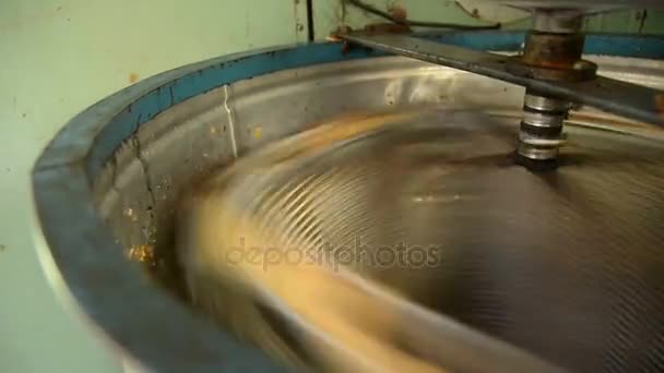 Extractor con accionamiento eléctrico con peine de miel . — Vídeo de stock