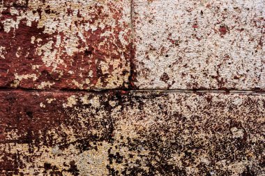 Taş bloklar duvarlarının boyanır. Peeling boya, çatlak ve çizikler ile büyük bir tuğla. Grunge dokulu arka plan