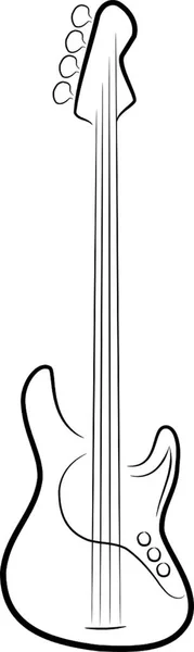 Bass gitar terbuat dari baris - Stok Vektor