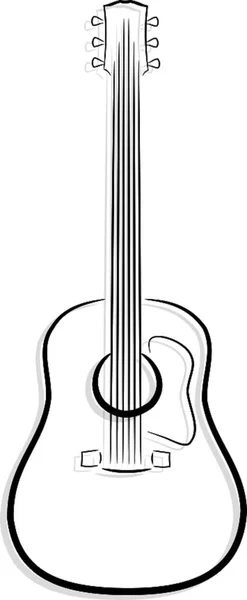 Spanish guitar made of lines — Stock Vector