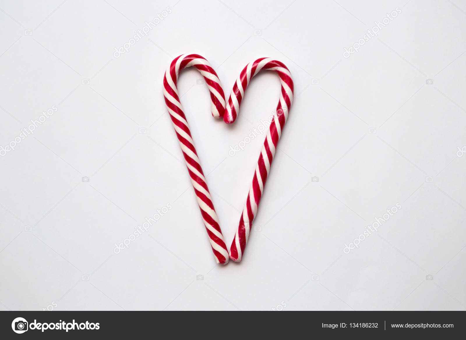 Sweet Candy Cane Heart — Stock Photo © Balazs 134186232