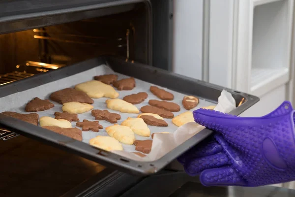 Čerstvě upečený domácí Vystřižení Cookies — Stock fotografie