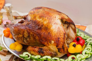 Lezzetli abartılı Şükran günü yemeği 