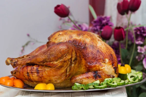 Deliciosa cena de Acción de Gracias Extravagante Turquía — Foto de Stock