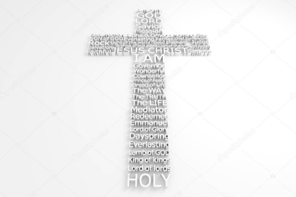 Cross With Biblical Names of JESUS CHRIST