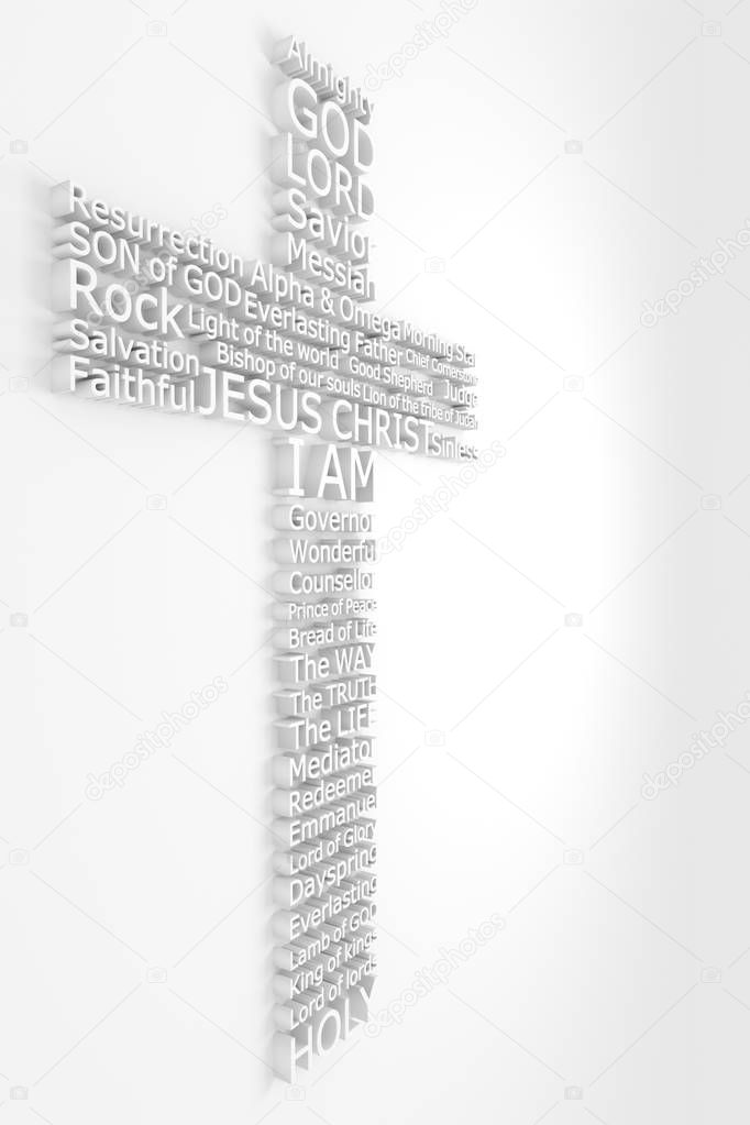 Cross With Biblical Names of JESUS CHRIST