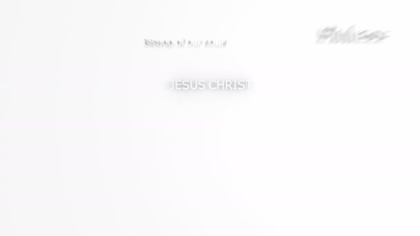 Biblical Names of JESUS CHRIST Form the Shape of the Cross — Stock Video