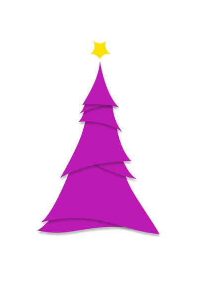 Estilo minimalista Moderno rosa árbol de Navidad Ilustración — Foto de Stock