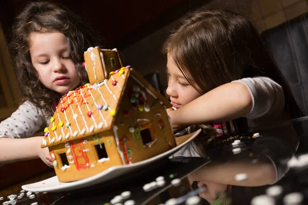 Niños First Gingerbread House Actividad — Foto de Stock