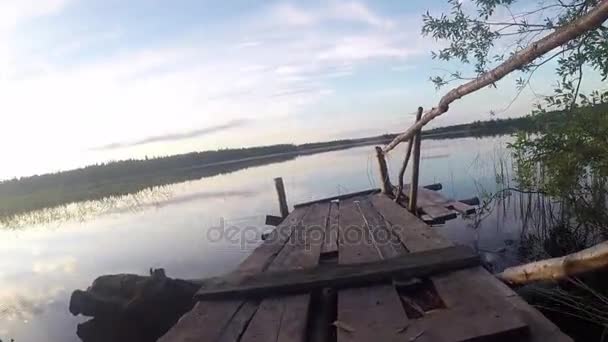 Lac au coucher du soleil — Video