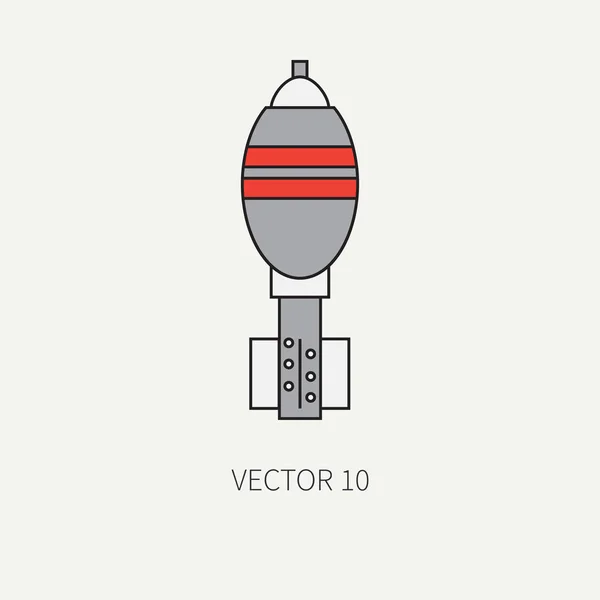 Szalagkábel, színes, vektor katonai ikon vonal - az enyém. Hadsereg felszerelésekkel és fegyverek. Rajzfilm stílusú. Támadás. Katonák. Fegyverzet. Lőszer. Retro. Vektoros illusztráció és az elem a design és a háttérkép. — Stock Vector
